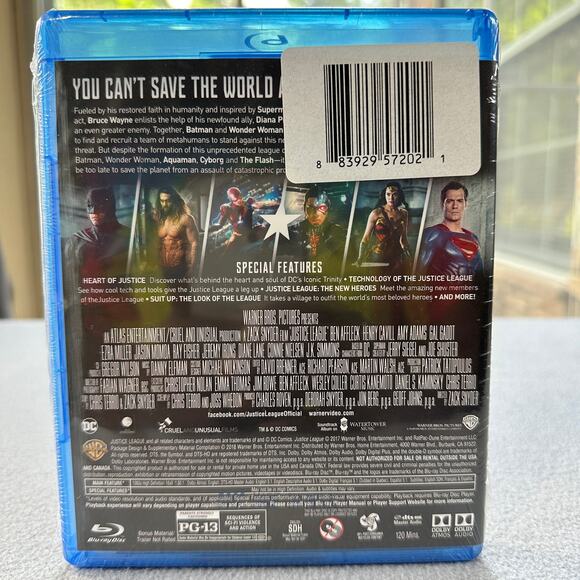 DC Comics Justice League Blu-Ray Sealed - Picture 2 of 2